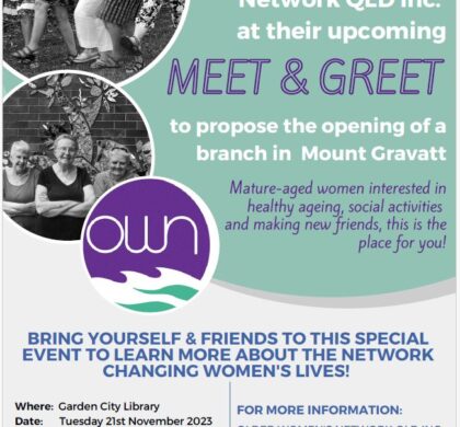 Upcoming Meet’n’Greet at Mt Gravatt on 21st November 2023